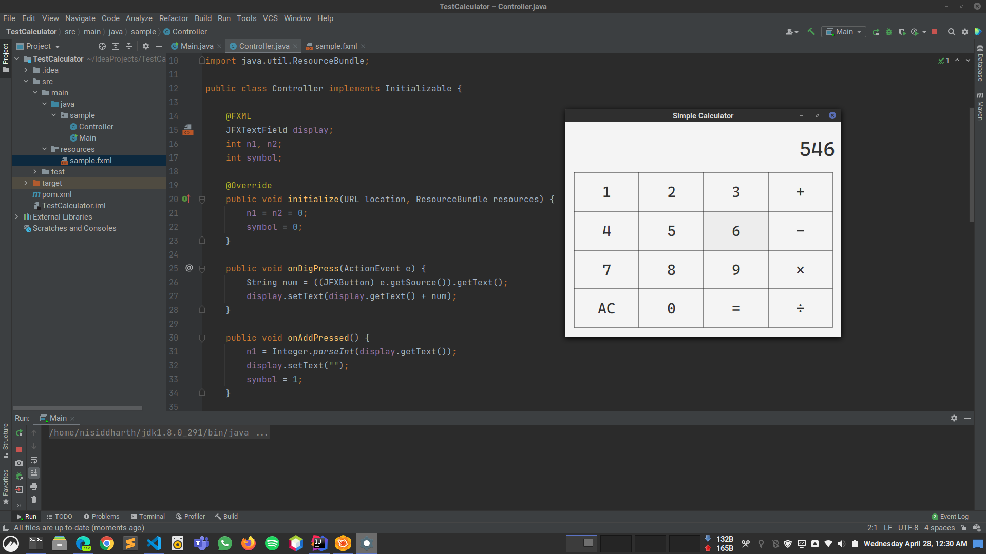 Calculator in IntelliJ Idea